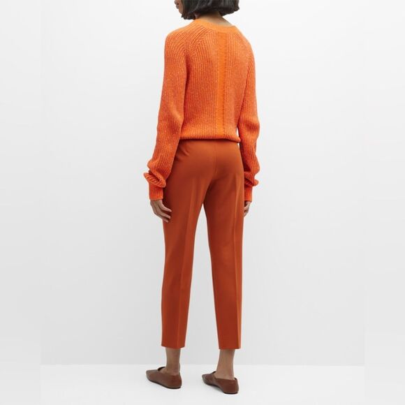 MaxMara Pants - MaxMara Pegno Straight Leg Pants, Orange, Size 16